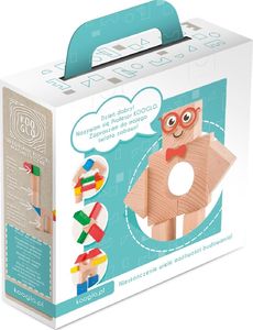 Kooglo Klocki drewniane magnetyczne Mini Color 30 el. 2