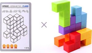 X-Bida Magnetyczne kostki - Magic Magnetic Cubes 56 el. 8