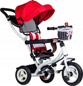 Ecotoys Rowerek Trójkołowy Obracany Czerwony 2