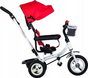 Ecotoys Rowerek Trójkołowy Obracany Czerwony 3