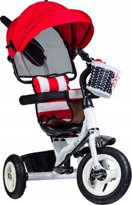 Ecotoys Rowerek Trójkołowy Obracany Czerwony 4