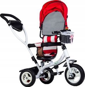 Ecotoys Rowerek Trójkołowy Obracany Czerwony 5