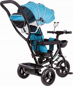 Ecotoys Rowerek trójkołowy, obracane siedzisko, niebieski 8