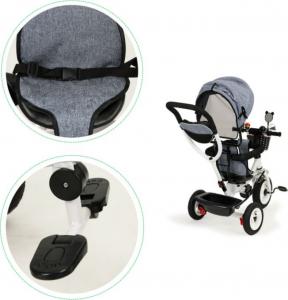 Ecotoys Rowerek Trójkołowy Obracany Szary 7