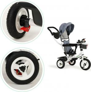 Ecotoys Rowerek Trójkołowy Obracany Szary 8