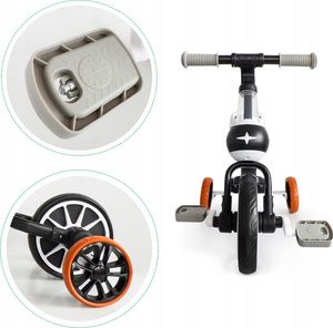 Ecotoys Rower rowerek biegowy 4w1 Pedały Kółka boczne 8