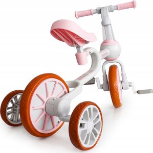 Ecotoys Rower rowerek biegowy 4w1 Pedały Kółka boczne 5