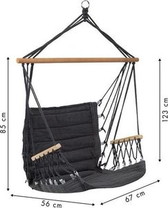 ModernHome Krzesło brazylijskie "Slan" - szare 8