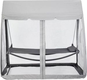 ModernHome Hamak leżanka huśtawka leżak ogrodowy z moskitierą 3