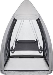 ModernHome Hamak leżanka huśtawka leżak ogrodowy z moskitierą 4