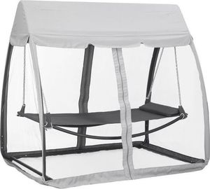 ModernHome Hamak leżanka huśtawka leżak ogrodowy z moskitierą 6