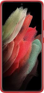 Nillkin Nillkin Flex Pure Pro Case gumowe elastyczne silikonowe etui pokrowiec Samsung Galaxy S21 Ultra 5G czerwony (kompatybilny z MagSafe) 2