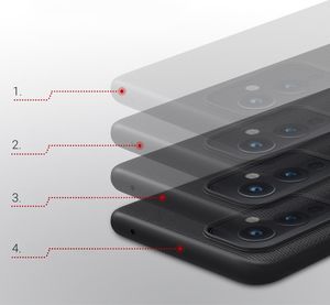 Nillkin Nillkin Super Frosted Shield wzmocnione etui pokrowiec + podstawka OnePlus 9 czarny 13