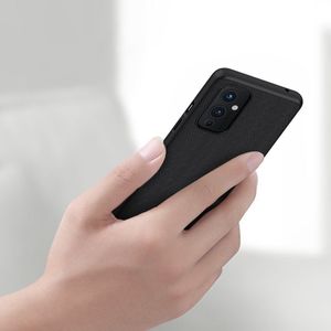 Nillkin Nillkin Textured Case wytrzymałe wzmocnione etui z żelową ramką i nylonem na tyle OnePlus 9 czarny 11