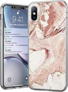 Wozinsky Wozinsky Marble żelowe etui pokrowiec marmur Xiaomi Mi Note10 Lite różowy 1