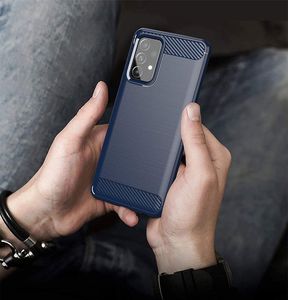 Hurtel Carbon Case elastyczne etui pokrowiec Samsung Galaxy A72 4G niebieski 6