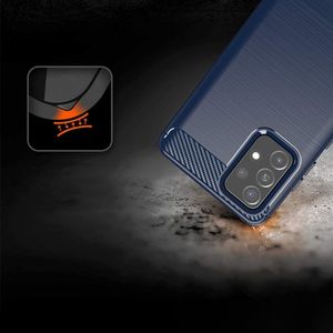 Hurtel Carbon Case elastyczne etui pokrowiec Samsung Galaxy A52 5G / A52 4G niebieski 5