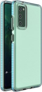 Hurtel Spring Case pokrowiec żelowe etui z kolorową ramką do Samsung Galaxy A72 4G jasnoniebieski 1