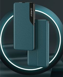 Hurtel Eco Leather View Case elegancki futerał etui z klapką i funkcją podstawki Xiaomi Redmi K40 Pro+ / K40 Pro / K40 / Poco F3 pomarańczowy 3