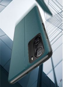 Hurtel Eco Leather View Case elegancki futerał etui z klapką i funkcją podstawki Xiaomi Redmi K40 Pro+ / K40 Pro / K40 / Poco F3 pomarańczowy 4
