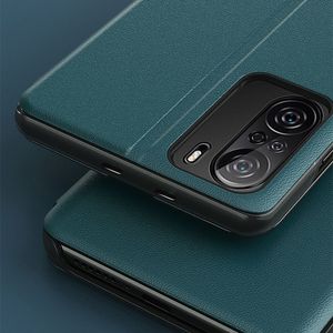 Hurtel Eco Leather View Case elegancki futerał etui z klapką i funkcją podstawki Xiaomi Redmi K40 Pro+ / K40 Pro / K40 / Poco F3 fioletowy 9
