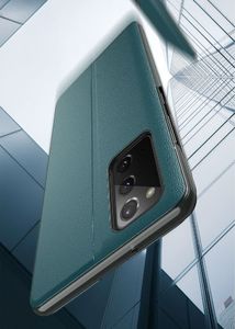 Hurtel Eco Leather View Case elegancki futerał etui z klapką i funkcją podstawki Samsung Galaxy A32 4G czarny 4