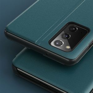 Hurtel Eco Leather View Case elegancki futerał etui z klapką i funkcją podstawki Samsung Galaxy A32 4G zielony 9