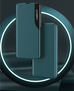 Hurtel Eco Leather View Case elegancki futerał etui z klapką i funkcją podstawki Samsung Galaxy A32 4G pomarańczowy 3