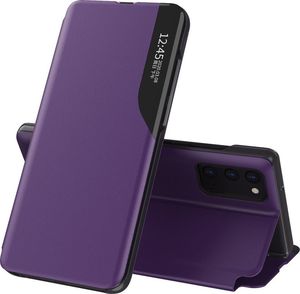 Hurtel Eco Leather View Case elegancki futerał etui z klapką i funkcją podstawki Samsung Galaxy A32 5G fioletowy 1