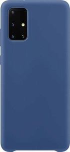 Hurtel Silicone Case elastyczne silikonowe etui pokrowiec Samsung Galaxy S21 Ultra 5G ciemnoniebieski 1