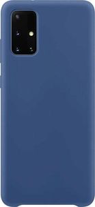 Hurtel Silicone Case elastyczne silikonowe etui pokrowiec Samsung Galaxy A72 4G ciemnoniebieski 1