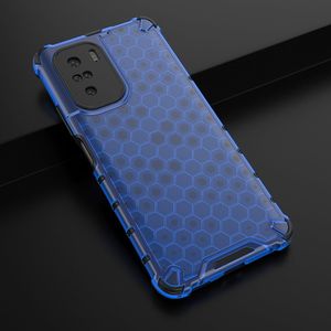 Hurtel Honeycomb etui pancerny pokrowiec z żelową ramką Xiaomi Redmi K40 Pro+ / K40 Pro / K40 / Poco F3 niebieski 4