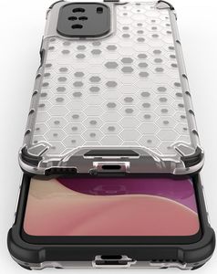 Hurtel Honeycomb etui pancerny pokrowiec z żelową ramką Xiaomi Redmi K40 Pro+ / K40 Pro / K40 / Poco F3 zielony 13