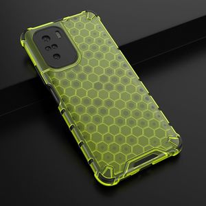 Hurtel Honeycomb etui pancerny pokrowiec z żelową ramką Xiaomi Redmi K40 Pro+ / K40 Pro / K40 / Poco F3 zielony 4