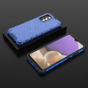 Hurtel Honeycomb etui pancerny pokrowiec z żelową ramką Samsung Galaxy A32 4G niebieski 3
