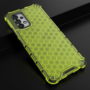 Hurtel Honeycomb etui pancerny pokrowiec z żelową ramką Samsung Galaxy A32 4G zielony 4