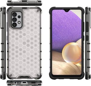 Hurtel Honeycomb etui pancerny pokrowiec z żelową ramką Samsung Galaxy A32 4G przezroczysty 11