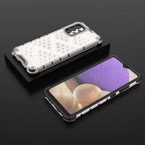 Hurtel Honeycomb etui pancerny pokrowiec z żelową ramką Samsung Galaxy A32 4G przezroczysty 12