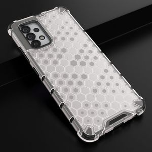 Hurtel Honeycomb etui pancerny pokrowiec z żelową ramką Samsung Galaxy A32 4G przezroczysty 13