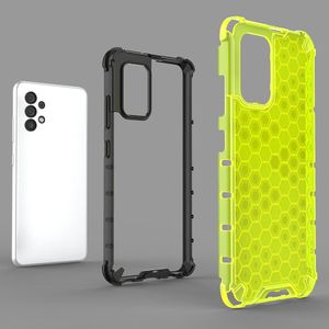 Hurtel Honeycomb etui pancerny pokrowiec z żelową ramką Samsung Galaxy A32 4G przezroczysty 14