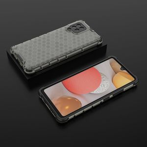 Hurtel Honeycomb etui pancerny pokrowiec z żelową ramką Samsung Galaxy A42 5G czarny 3