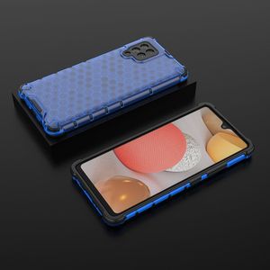 Hurtel Honeycomb etui pancerny pokrowiec z żelową ramką Samsung Galaxy A42 5G niebieski 3