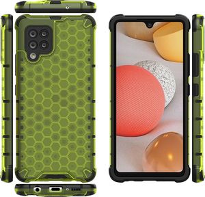 Hurtel Honeycomb etui pancerny pokrowiec z żelową ramką Samsung Galaxy A42 5G zielony 2