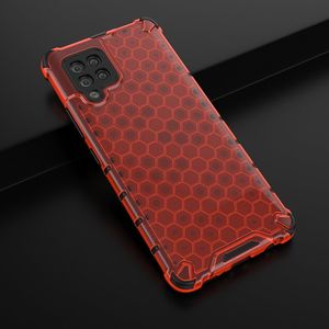 Hurtel Honeycomb etui pancerny pokrowiec z żelową ramką Samsung Galaxy A42 5G czerwony 4