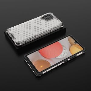Hurtel Honeycomb etui pancerny pokrowiec z żelową ramką Samsung Galaxy A42 5G przezroczysty 12