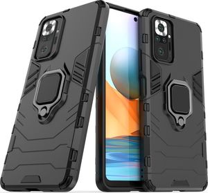 Hurtel Ring Armor pancerne hybrydowe etui pokrowiec + magnetyczny uchwyt Xiaomi Redmi Note 10 Pro czarny 2