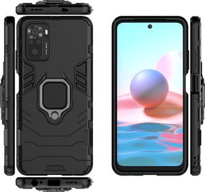 Hurtel Ring Armor pancerne hybrydowe etui pokrowiec + magnetyczny uchwyt Xiaomi Redmi Note 10 / Redmi Note 10S czarny 3