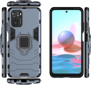 Hurtel Ring Armor pancerne hybrydowe etui pokrowiec + magnetyczny uchwyt Xiaomi Redmi Note 10 / Redmi Note 10S niebieski 3