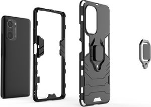 Hurtel Ring Armor pancerne hybrydowe etui pokrowiec + magnetyczny uchwyt Xiaomi Redmi K40 Pro+ / K40 Pro / K40 / Poco F3 niebieski 6