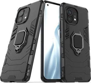 Hurtel Ring Armor pancerne hybrydowe etui pokrowiec + magnetyczny uchwyt Xiaomi Mi 11 czarny 2